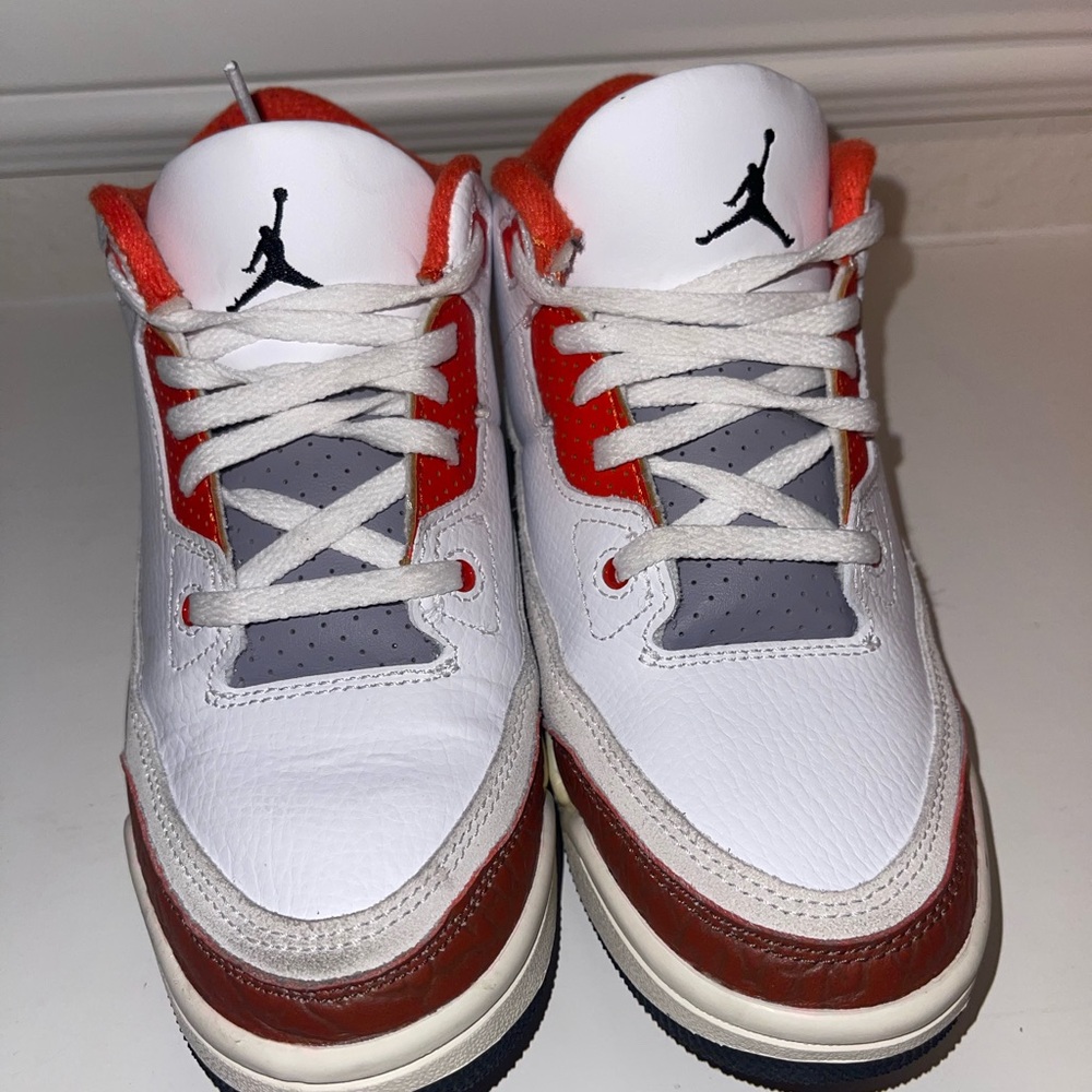 Nike Air Jordan 3 Retro Boys 1.5 Orange Athletic‎ Shoes Sneakers